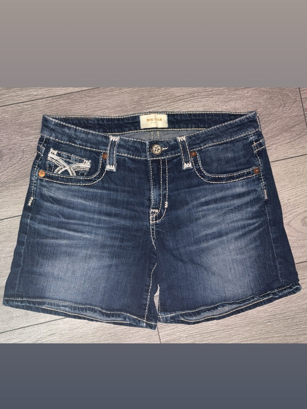 BIG STAR Maddie Women’s Denim Shorts Size 29 Blue Mid Rise 5" Inseam